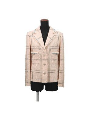 Chanel Jacket Tweed Coco Button 34